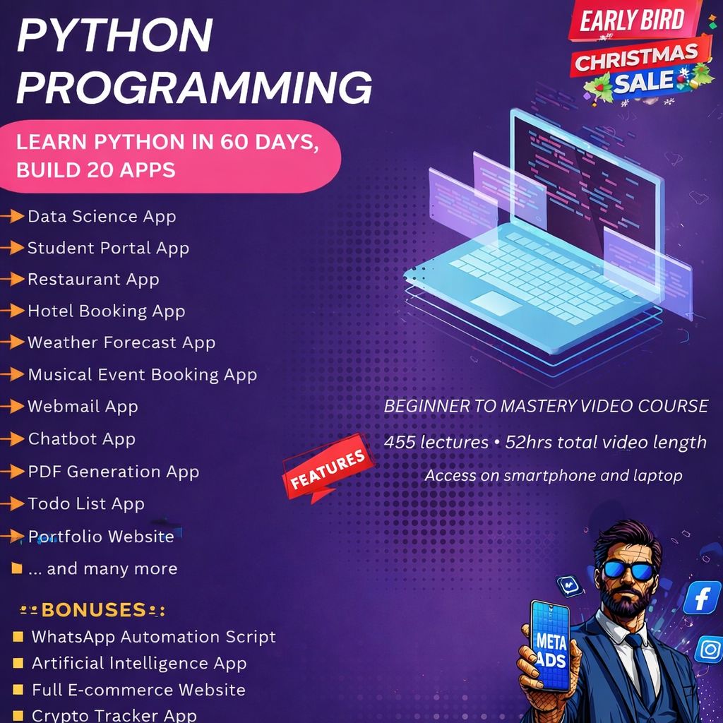 Python Programming (Beginner to Mastery)